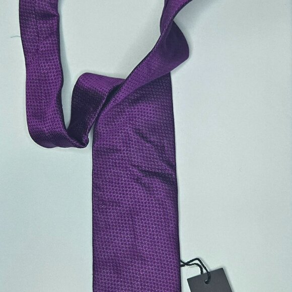 Hammer Made Limited Edition All Silk Solid Purple Neck Tie Made In Italy - Picture 3 of 8